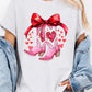 Valentine Cowgirl Boots Graphic Plus Heavy Cotton Tee