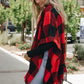 Buffalo Check Tassel Poncho