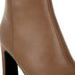 Minimalist Sleek Cap Toe Faux Leather Boots