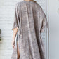 NATURAL GEO PRINT MID SLEEVE KIMONO PLUS