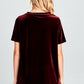 VELVET SEQUINCE POCKET BOXY TOP