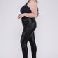 Plus High Rise Faux Leather Leggings