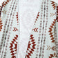 Brown Western Aztec Printed Open Front Long Cardigan