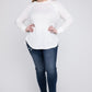 Plus Melange Baby Waffle Long Sleeve Top