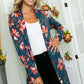 FLORAL LONG SLEEVE CARDIGAN