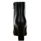 Minimalist Sleek Cap Toe Faux Leather Boots