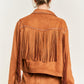 Suede studded fringe jacket JJO5009