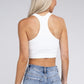 Ribbed Cropped Racerback Tank Top