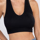 Ribbed Cropped Racerback Tank Top