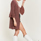 Glitter bell sleeve kimono style cardigan PLUS