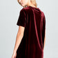 VELVET SEQUINCE POCKET BOXY TOP