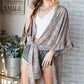 NATURAL GEO PRINT MID SLEEVE KIMONO PLUS