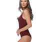 SOLID RIPPBED ONE PIECE SWIMSUIT WITH BUTTON