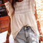 White Ruffled Lace Flowy Tank Top