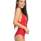 RED SCALLOP ONE PIECE SWIMSUIT