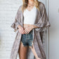 NATURAL GEO PRINT MID SLEEVE KIMONO PLUS