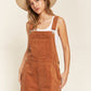 Corduroy Adjustable Shoulder Straps Overall PLUS