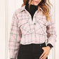 Plaid crop jacket