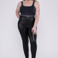 Plus High Rise Faux Leather Leggings