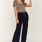 HIGH WAISTED BUTTON WIDE LEG JEANS JBJ1087P