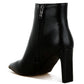 Minimalist Sleek Cap Toe Faux Leather Boots