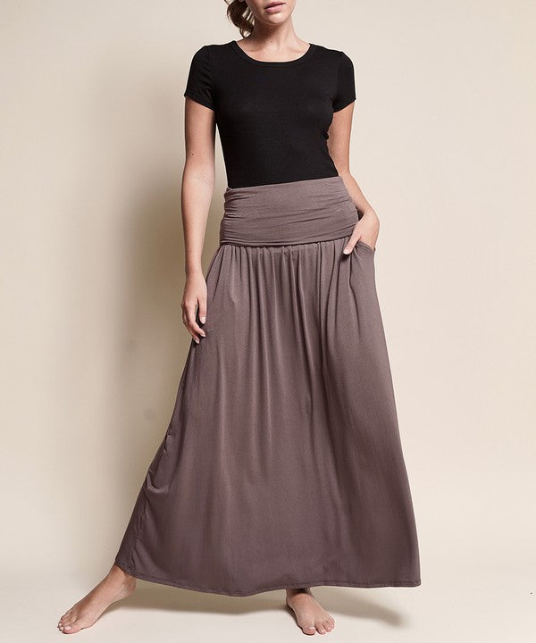 BAMBOO YOGA MAXI SKIRT