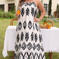 Black Plus Size Western Print Halter Maxi Dress