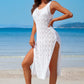 Side Split Crochet Coverup Long Beach Dress