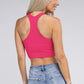 Ribbed Cropped Racerback Tank Top