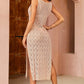 Side Split Crochet Coverup Long Beach Dress