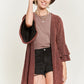 Glitter bell sleeve kimono style cardigan PLUS