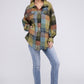 Loose Fit Buttoned Down Check Shirt Jacket