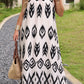 Black Plus Size Western Print Halter Maxi Dress