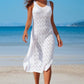 Side Split Crochet Coverup Long Beach Dress