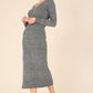 V-Neck Sweater Maxi Dress