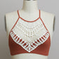 Crochet Lace High Neck Bralette