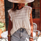 White Ruffled Lace Flowy Tank Top