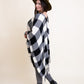 Buffalo Check Tassel Poncho