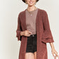 Glitter bell sleeve kimono style cardigan PLUS